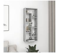 Wall Shelf Concrete Grey 36x16x90 cm Engineered Wood Floating Storage for Home