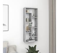 Wall Shelf Concrete Grey 36x16x90cm Engineered Wood Floating Display Cube Units