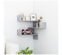 Wall Shelf Concrete Grey 40x40x49.5cm Engineered Wood 3-Tier Floating SpaceSaver
