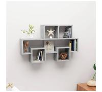 Wall Shelf Concrete Grey 82x15x51cm Engineered Wood 4-Shelf Car-Shaped ModernFun