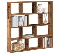 vidaXL Wall Cube Shelf 12 Compartments Concrete Grey Engineered Wood