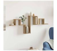 vidaXL Wall Shelf Wall-Mounted Artisan Oak 104.5 x 43 x 10 cm | Modern look adds flair to any decor, Tough engineered wood for long-lasting use, Wall-mounted to keep your floor clear