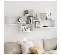 Wall Shelf Floating 167.5x18x68cm White Engineered Wood Heavy-Duty Stylish 20kg