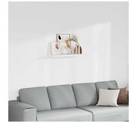 Wall Shelf Floating 80x23.5x3.8cm White Engineered Wood Modern Narrow SpaceSaver