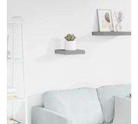 Wall Shelf Floating Grey Honeycomb MDF Metal 23x23.5x3.8cm Invisible Display Pro
