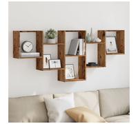 Wall Shelf Floating Old Wood 159x18x66 cm. Engineered Wood Wall-Mounted Storage
