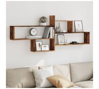 Wall Shelf Floating Old Wood 167.5x18x68cm Engineered Wood Large Display Storage