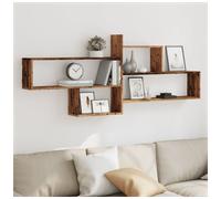 Wall Shelf Floating Old Wood 167.5x18x68cm Engineered Wood Large Display Storage