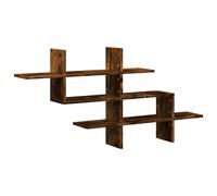 Wall Shelf Smoked Oak 124.5x18x60.5cm Engineered Wood Floating Display for Home