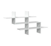 vidaXL Wall Shelf White 124.5x18x60.5 cm Engineered Wood