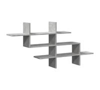 (concrete grey) vidaXL Wall Shelf Floating Shelf Display Storage Shelf Black Engineered Wood