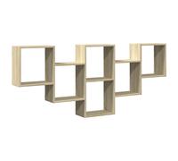 vidaXL Wall Shelf Sonoma Oak 159x18x66 cm Engineered Wood