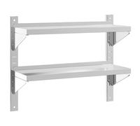 Wall Shelf Floating Shelf Storage Shelf Rack Silver Stainless Steel vidaXL