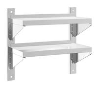 Wall Shelf Floating Shelf Storage Shelf Rack Silver Stainless Steel vidaXL