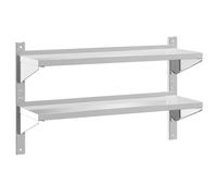 Wall Shelf Floating Shelf Storage Shelf Rack Silver Stainless Steel vidaXL
