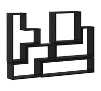 vidaXL Wall Cube with Shelf Black oak 96 x 12 x 64 cm Engineered wood