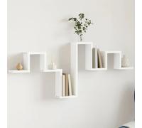 (white) vidaXL Wall Shelf Floating Shelf Wall Storage Rack Book Shelf Engineered Wood