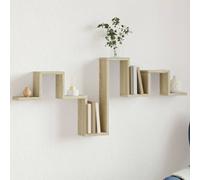 vidaXL Wall Shelf Sonoma Oak 104.5x10x43 cm Engineered Wood