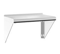 Wall Shelf Floating Shelf Wall Storage Shelf Silver Stainless Steel vidaXL