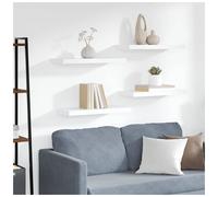 Wall Shelf Floating White Engineered Wood 60x23.5x3.8 cm Sleek Modern Minimalist