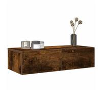 Wall Shelf Floating with Drawers Smoked Oak 60x26.5x15cm Slim Engineered Wood