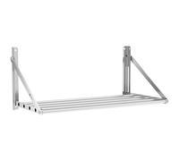 Wall Shelf Foldable bar Design 80 x 45 cm 40 kg Stainless Steel - Floating Shelves by Royal Catering Silver