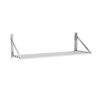 Wall Shelf Folding Tube Style 120 x 45 cm 40 kg Stainless Steel - Floating Shelves by Royal Catering Silver