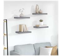 Wall Shelf Grey Engineered Wood 40x23x3.8 cm Floating Modern Space-Saver Indoor