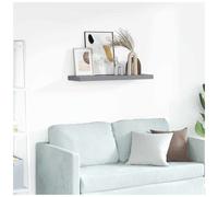 Wall Shelf Grey Engineered Wood 80x23.5x3.8cm Floating Modern Slim Space-Saving+
