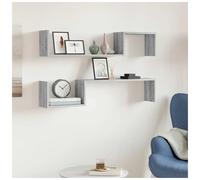 Vidaxl Wall Shelves 2 Pcs Grey Sonoma 100X15X20 Cm Engineered Wood