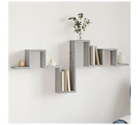 Wall Shelf Grey Sonoma 104.5x10x43 cm Engineered Wood Floating Display Shelf UK