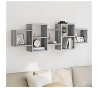 (grey sonoma, 129 x 18 x 42 cm) vidaXL Wall Shelf Floating Shelf Wall Storage Shelf Engineered Wood