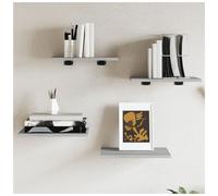 Wall Shelf Grey Sonoma 40x30x1.5cm Engineered Wood Floating 4pcs Set MinimalHome