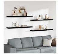 Wall Shelf High Gloss Black 120x23.5x3.8cm Engineered Wood Floating Shelf Modern