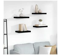 Wall Shelf High Gloss Black Engineered Wood 40x23x3.8cm Floating Modern Durable.