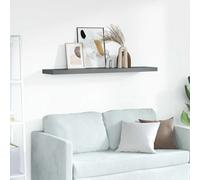 Wall Shelf High Gloss Grey 120x23.5x3.8cm Honeycomb MDF Metal Floating Displays