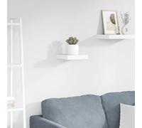 Wall Shelf High Gloss White 23x23.5x3.8cm Honeycomb MDF & Metal Floating Display