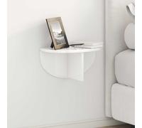 Wall Shelf High Gloss White 38x19x19cm Engineered Wood Minimalist DisplayforHome