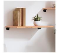 Wall Shelf Light Brown 60x30x2cm Solid Oak Wood Live Edge Rustic Shelf Untreated