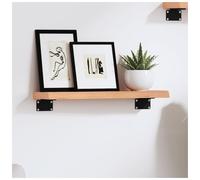 Wall Shelf Light Brown Solid Oak 40x10x2 cm Live Edge Untreated Rustic Handmade