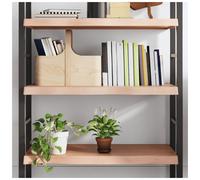 Wall Shelf Light Brown Solid Oak 80x40x6 cm Untreated Live Edge Rustic Handmade