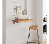 Wall Shelf Natural Acacia Wood Live Edge 70x40x2.5cm Solid Rustic HandcraftedArt