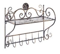 Beliani Wall Shelf OSORNO Metal Black, Black