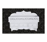 Vidaxl Wall Shelf/peg With 3 Drawers 2 Hooks