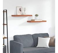 vidaXL Wall Shelf 2 pcs Red 60 x 23 x 4 cm Engineered Wood