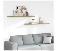 Wall Shelf Red Engineered Wood 120x23.5x3.8cm Floating Modern Rectangular Indoor