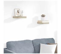 Wall Shelf Red Engineered Wood 23x23.5x3.8cm Floating Modern Square Display Unit