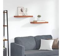 Wall Shelf Red Engineered Wood 50x23.5x4cm Floating Modern Slim Indoor Storages