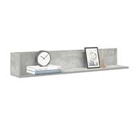 Wall shelf set 2pc Concrete Grey 100x16.5x16.5cm Engineered Wood Modern Floating