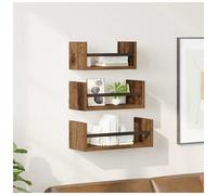Wall Shelf Set 3pcs Old Wood 40x16x14cm Engineered Wood Floating Shelves Modern